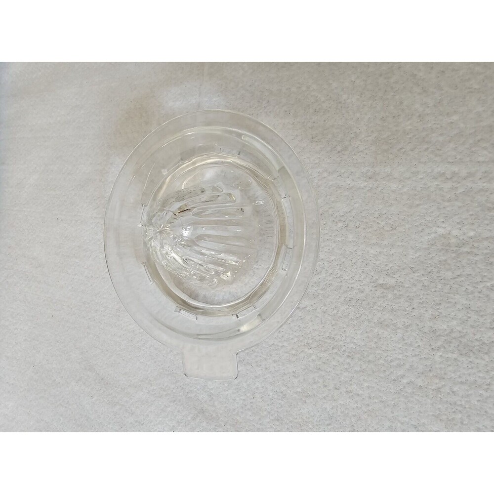 Vintage Clear Glass Lemon Orange Lime Citrus Juicer Squeezer Reamer Kitchenware*